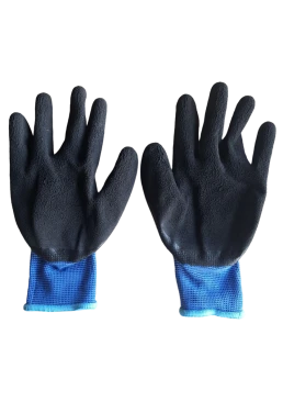 Перчатки рабочие сине-чёрныe размер 9, 1 пара