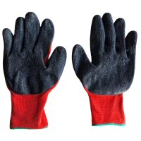 Рукавички робочі червоно-чорні розмір 7, 1 пара