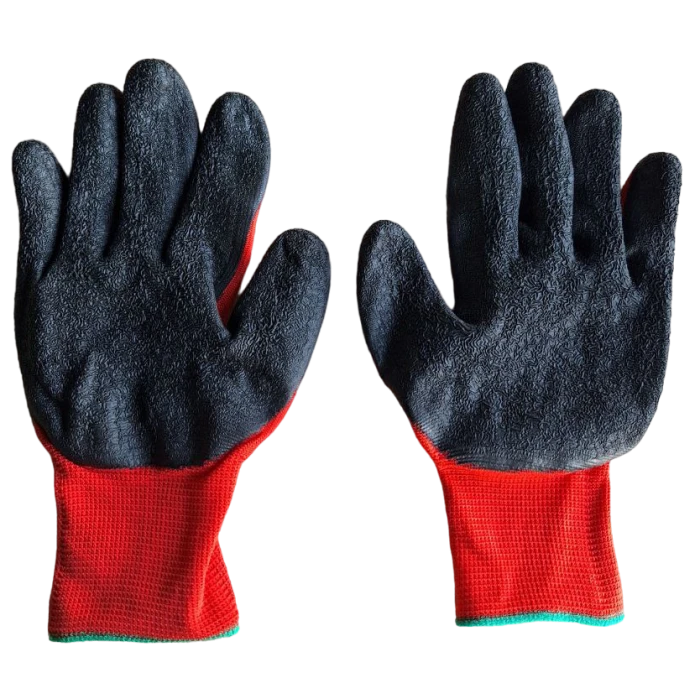 Рукавички робочі червоно-чорні розмір 7, 1 пара - 