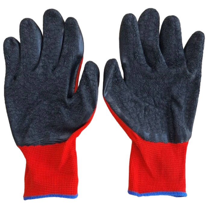 Рукавички робочі червоно-чорні розмір 9, 1 пара - 