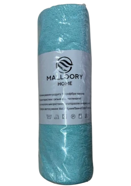 Салфетки-микрофибра Malloory Home в рулоне 25х25см Бирюзовый, 20 шт