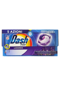Капсулы для стирки универсальные Dash Lavanda, 31 шт