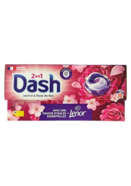 Капсулы для стирки 2in 1 Dash Jasmin& Rose de Mai, 30 шт
