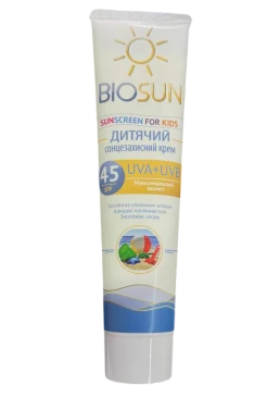 Солнцезащитный детский  крем Bioton Cosmetics SPF 45, 120 мл