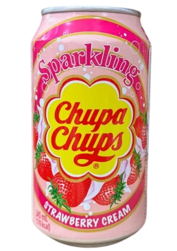Напиток Chupa Chups Strawberry&Cream, газированный, 345 мл