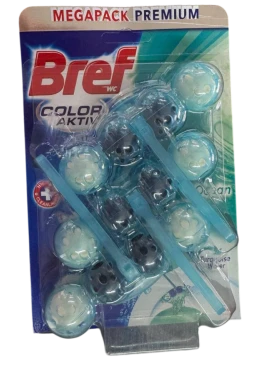 Туалетные блоки Bref Color Aktiv+ "Океан Триопак", 3 шт