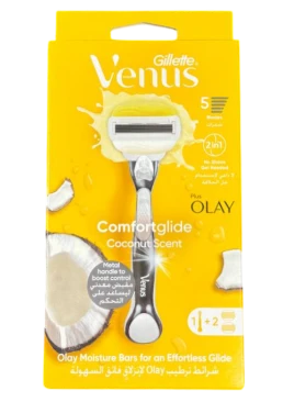 Бритва Gillette Venus Comfortglide Coconut, 1 станок + 2 змінні касети