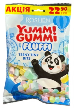 Цукерки маршмеллоу Roshen Yummi Gummi Fluffi Teeny Tiny Bits, 65 г