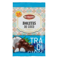 Конфеты El Santo «Bolitas» с кокосовой начинкой в шоколаде, 160 г