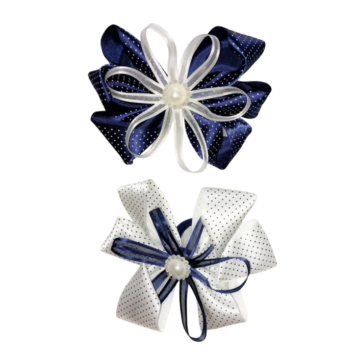 Банты школьные BN3 на резинке для волос, 14 см (в ассортименте) - 