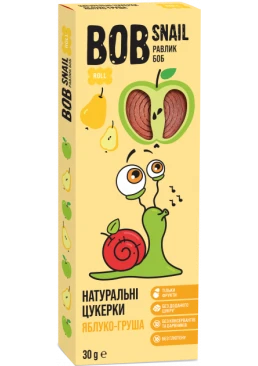 Натуральні цукерки Bob Snail Яблуко-груша, 30 г