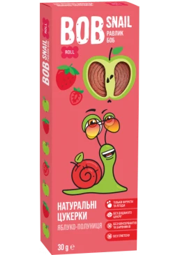 Натуральні цукерки Bob Snail Яблуко-Полуниця, 30 г