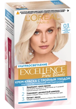 Краска для волос L'Oreal Paris Excellence оттенок 03 Супер-осветительный русый пепельный, 1 шт