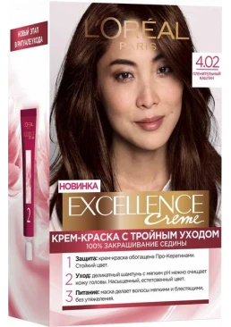 Краска для волос L'Oreal Paris Excellence оттенок 4.02 - Пленительный каштан, 1 шт