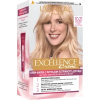 Краска для волос L'Oreal Paris Excellence оттенок 10.21 - Светло-светло русый перламутровый, 1 шт