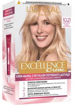 Краска для волос L'Oreal Paris Excellence оттенок 10.21 - Светло-светло русый перламутровый, 1 шт