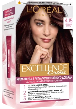 Краска для волос L'Oreal Paris Excellence оттенок 4.15 - Морозный шоколад, 1 шт