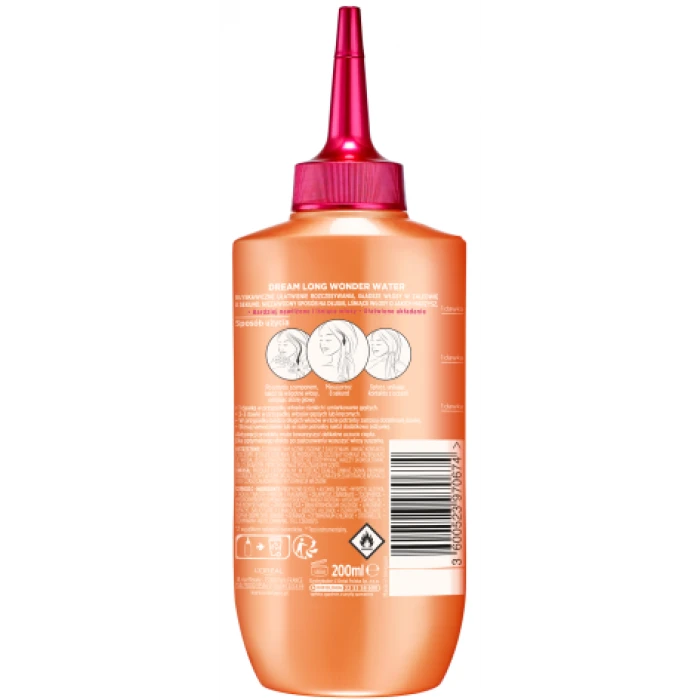 Жидкое экспресс-средство L'Oreal Paris Elseve Dream Long Wonder Water с эффектом ламинирования для разглаживания длинных, поврежденных волос, 200 мл - 
