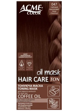Тонувальна маска для волосся Acme Color Рябина Mask 047 Глибокий каштановий, 30 мл