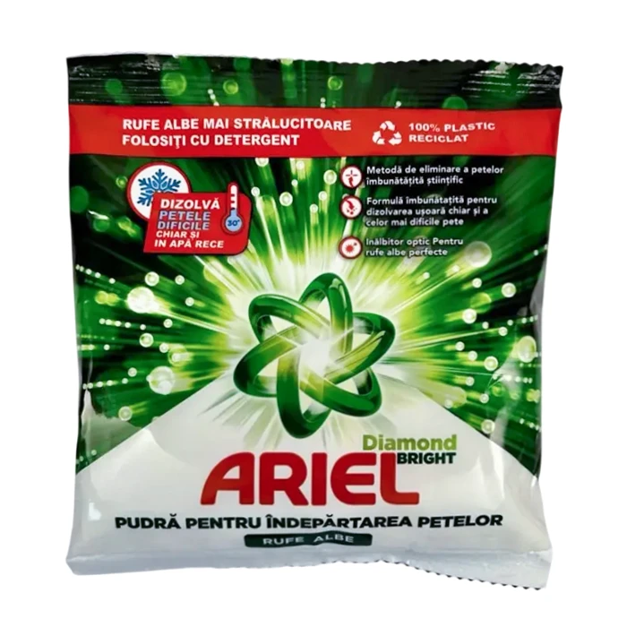 Порошок плямовивідник Ariel White Diamond Bright для білих тканин, 150 г - 