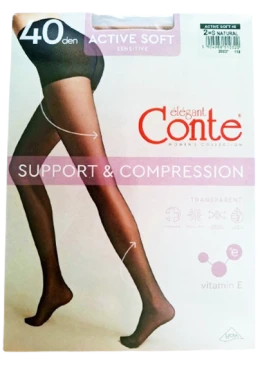 Колготки Conte Active 40 Den Natural, 2 размер