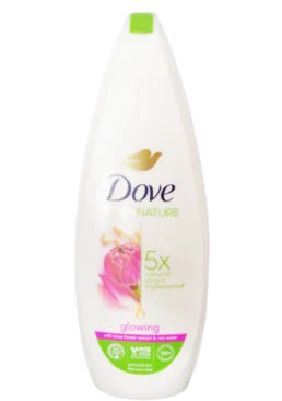 Крем-гель для душа Dove Glowing lotus flower extract & rice water, 600 мл