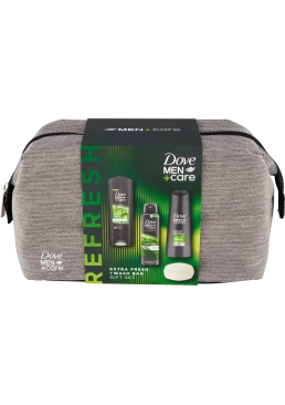 Мужской подарочный набор Dove Men Extra Fresh в косметичке, 4 средства