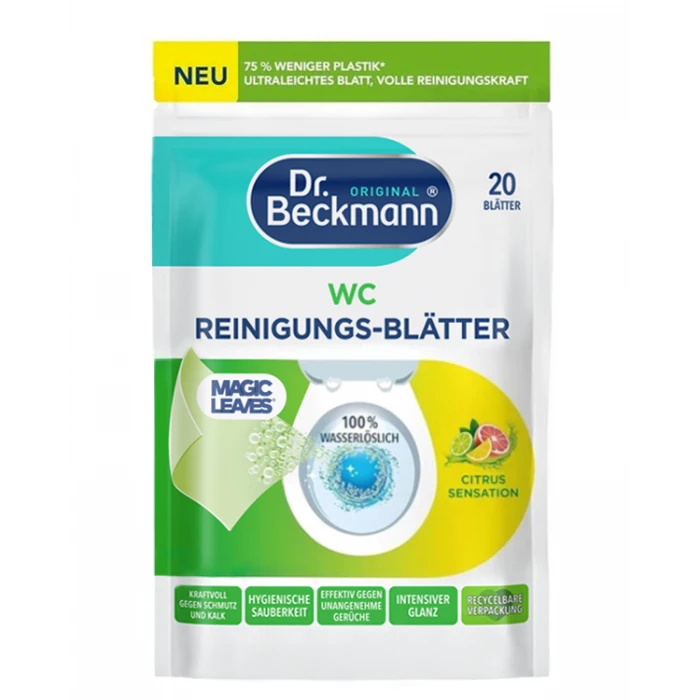 Серветки Dr. Beckmann для чищення унітазу "Цитрусова сенсація", 20 шт - 
