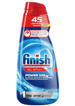 Гель для миття посуду в посудомийній машині FINISH All In One Max Power Gel, 900 мл