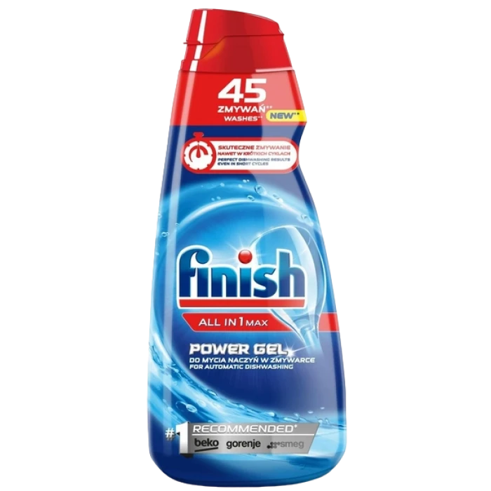 Гель для мытья посуды в посудомоечной машине FINISH All In One Max Power Gel, 900 мл - 
