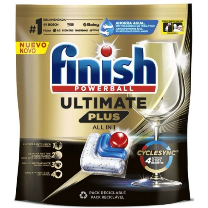 Таблетки для посудомийних машин Finish Ultimate Plus All in 1, 42 шт - 