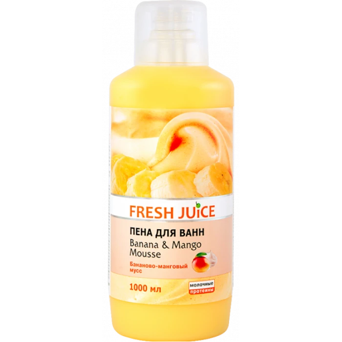 Піна для ванн Fresh Juice Banana & Mango mousse, 1 л - 