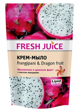 Крем-мило Fresh Juice дой-пак Frangipani&Dragon fruit, 460 мл