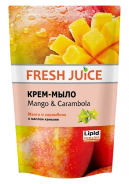Крем-мыло Fresh Juice дой-пак Mango&Carambola, 460 мл