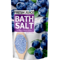 Сіль для ванни з піною Fresh Juice Чорниця і чорна вишня 500г (Фреш Джус)