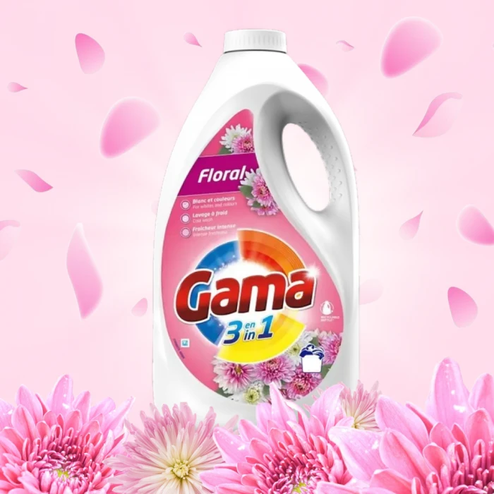 Гель для стирки Gama Floral с цветочным ароматом, 4.5 л (100 стирок) - 