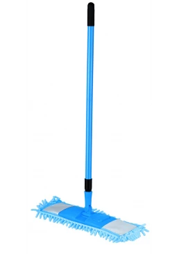 Швабра Ecofabric из микрофибры с ручкой телескоп Синяя EF-SalsaB, 120 см
