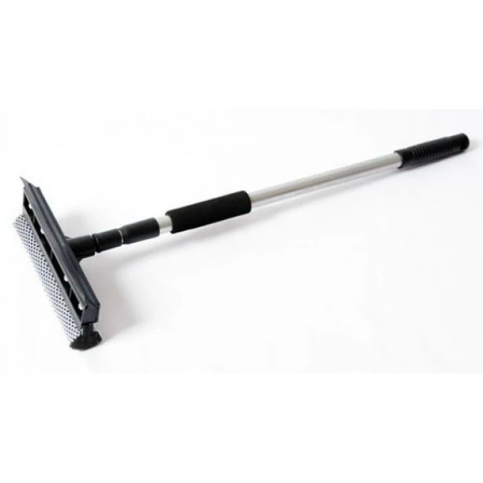 Швабра для мытья окон с губкой Eco Fabric 25 см (телескопическая ручка 60-98 см) - 