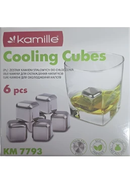 Камені для віскі Kamille з нержавіючої сталі, 6 шт