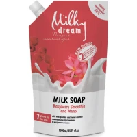 Рідке крем-мило Milky Dream Малиновий смузі та моною (запаска), 1 л