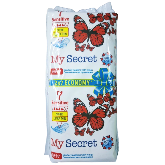 Гигиенические прокладки My Secret Sensetive 4 капли, 14 шт - 