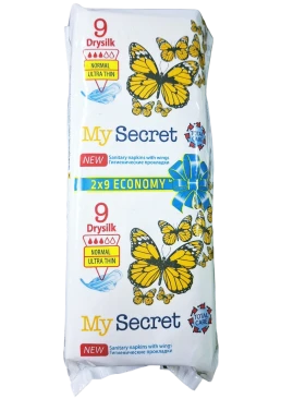 Гигиенические прокладки My Secret Drysilk 3 капли, 18 шт