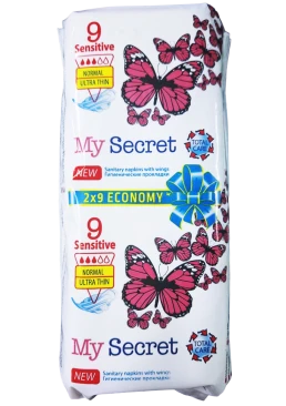 Гігієнічні прокладки My Secret Sensetive 3 краплі, 18 шт