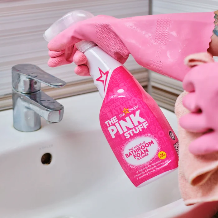 Спрей-пена для ванной комнаты The Pink Stuff Bathroom Cleaner, 850 мл - 