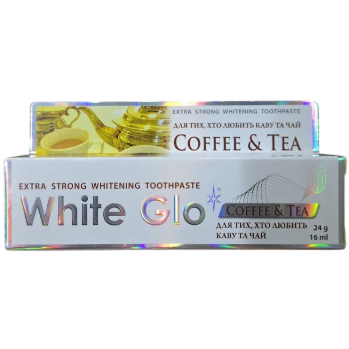 Зубная паста White Glo отбеливающая для любителей кофе и чая, 24г - 