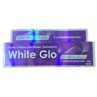 Зубная паста White Glo отбеливающая 2в1 с ополаскивателем, 24г